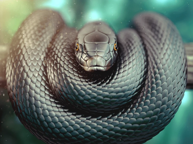 Mamba negra frontal